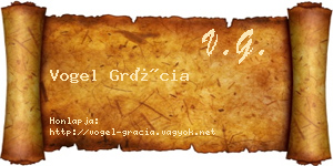 Vogel Grácia névjegykártya